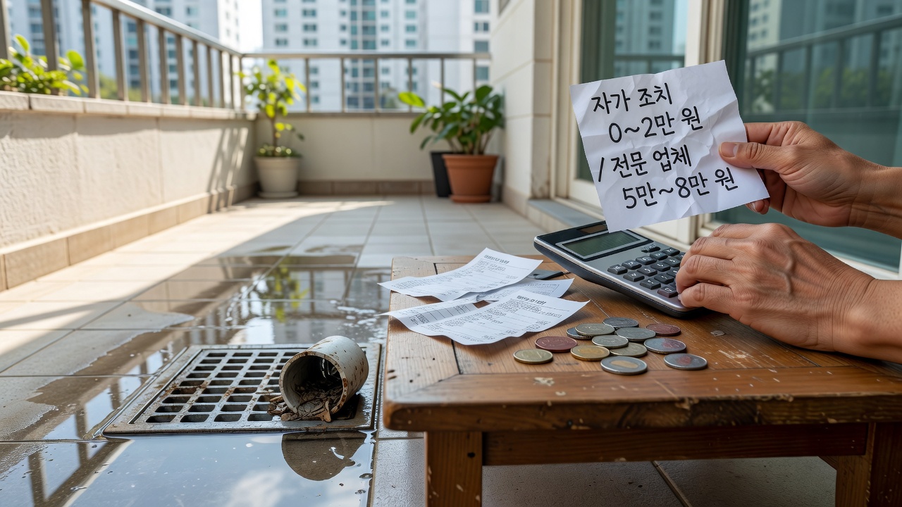 베란다 하수구 역류 원인과 신속 해결법