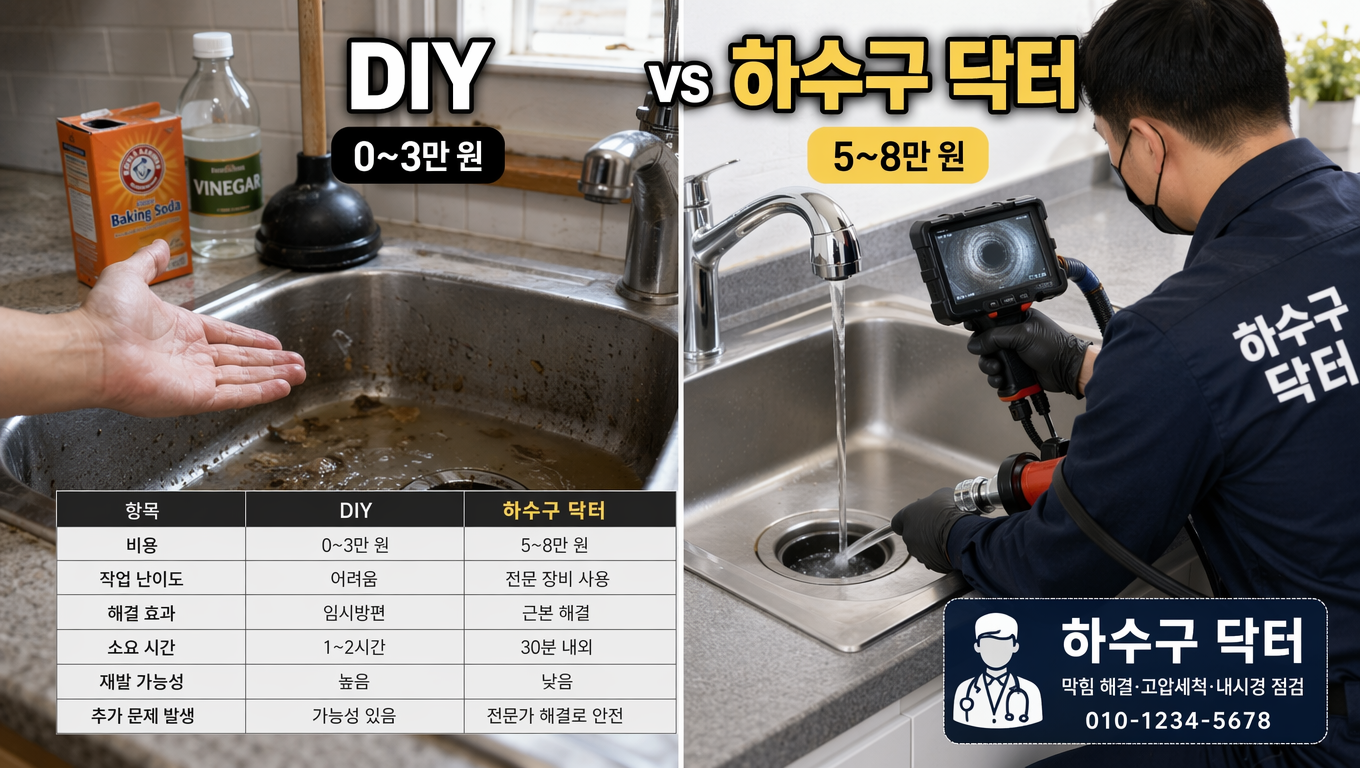 싱크대 막힘 뚫기 전문 서비스 비교와 해결 방법