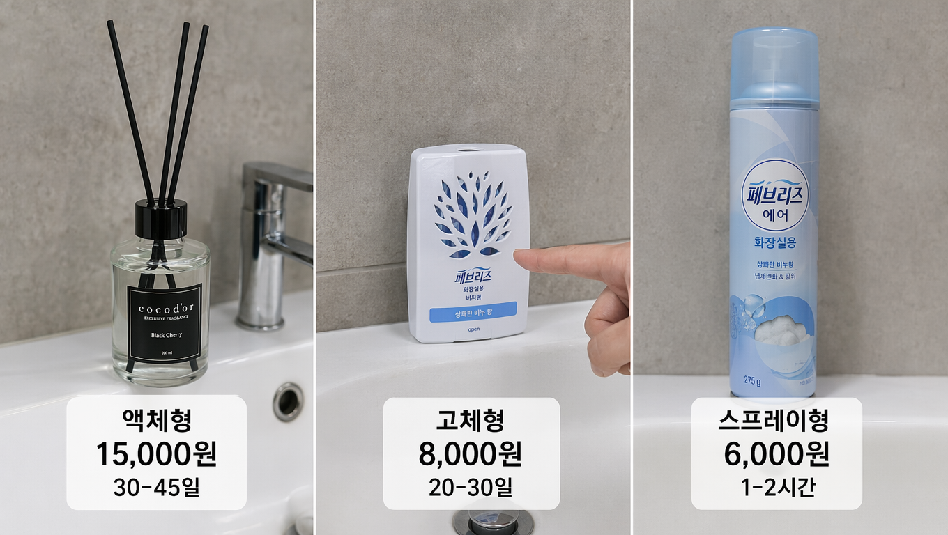 하수구 냄새 제거를 위한 화장실 방향제 활용법
