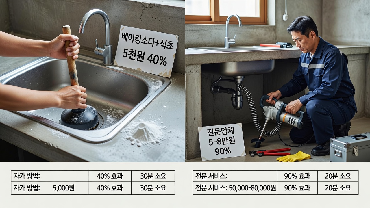 싱크대 막힘 뚫기 4가지 방법과 전문가 호출 기준