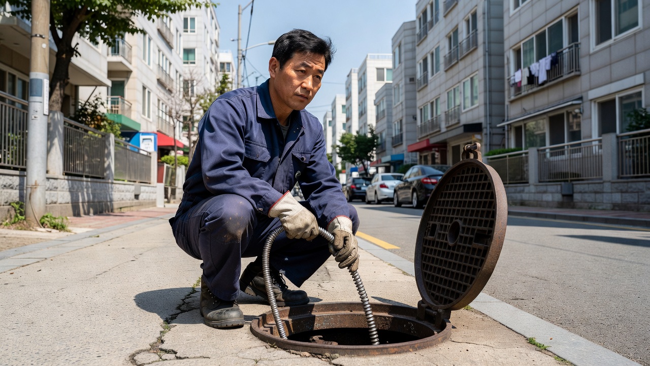 하수구 막힘 출동 비용 2025 관련 작업 현장