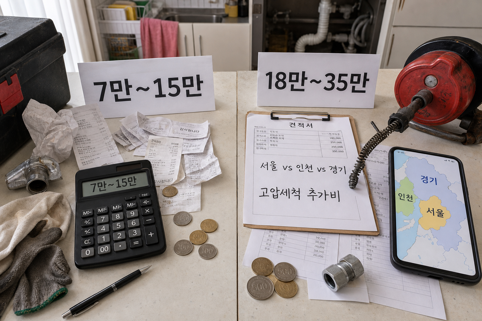 서울·인천·경기 하수구 막힘 출동 비용 비교와 바가지 피하는 법 — 하수구 막힘 비용